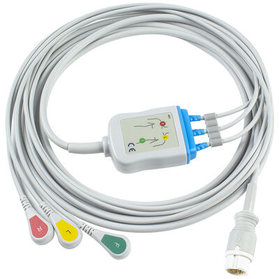 Yetişkin Pediatrik için EKG Kablosu 5 Kurşun 12 Pin M1975A