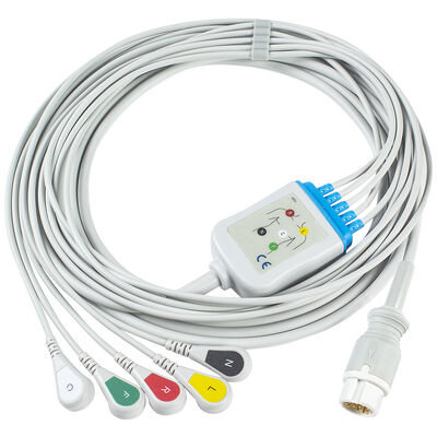 Yetişkin Pediatrik için EKG Kablosu 5 Kurşun 12 Pin M1975A