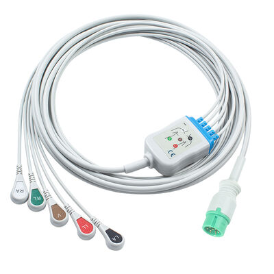 Yonker IE12 E12 E12S 9Pin Multi-Parameter Monitor EKG Kablosu 6Pin EKG Kabloları ve Kurşun Kabloları