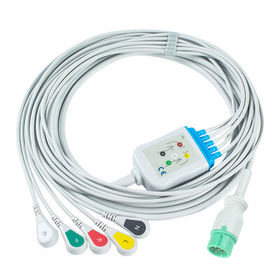 Yonker IE12 E12 E12S 9Pin Multi-Parameter Monitor EKG Kablosu 6Pin EKG Kabloları ve Kurşun Kabloları