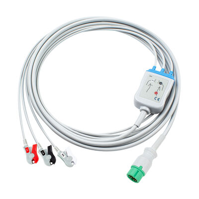 Yonker 12Pin E12 Bir Direkt EKG Kablosu EKG Kabloları ve Leadwires 3Lead AHA IEC