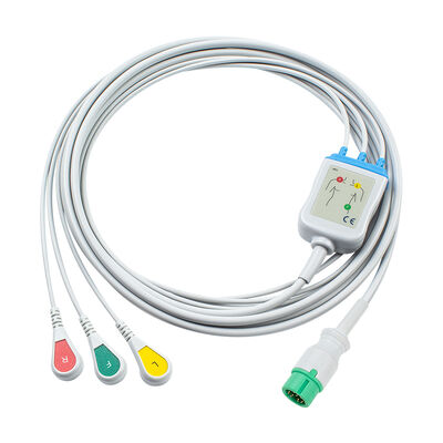 Yonker 12Pin E12 Bir Direkt EKG Kablosu EKG Kabloları ve Leadwires 3Lead AHA IEC