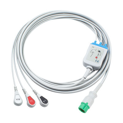Yonker 12Pin E12 Bir Direkt EKG Kablosu EKG Kabloları ve Leadwires 3Lead AHA IEC