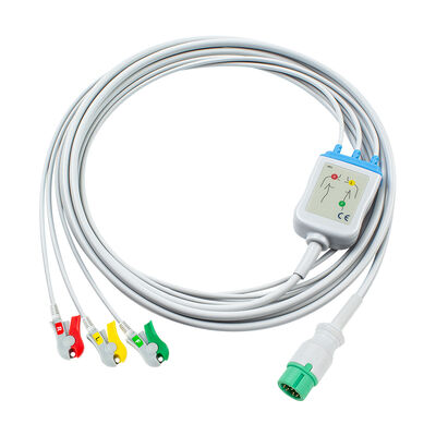 Yonker 12Pin E12 Bir Direkt EKG Kablosu EKG Kabloları ve Leadwires 3Lead AHA IEC