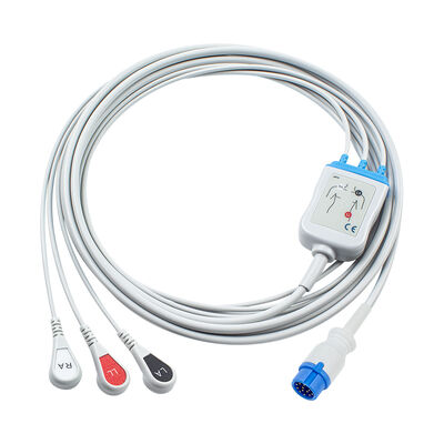 Kardio-Aid CA360-B defibrillatörü 12Pin EKG EKG Kablosu ve Kurşun Kabloları 3Lead