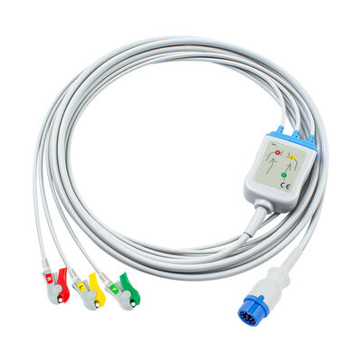 Kardio-Aid CA360-B defibrillatörü 12Pin EKG EKG Kablosu ve Kurşun Kabloları 3Lead