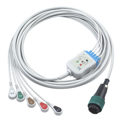 Saadat 6pin 8pin tek parça EKG Kablosu ve kabloları