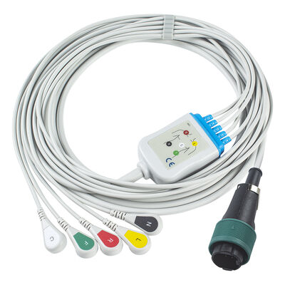 Saadat 6pin 8pin tek parça EKG Kablosu ve kabloları