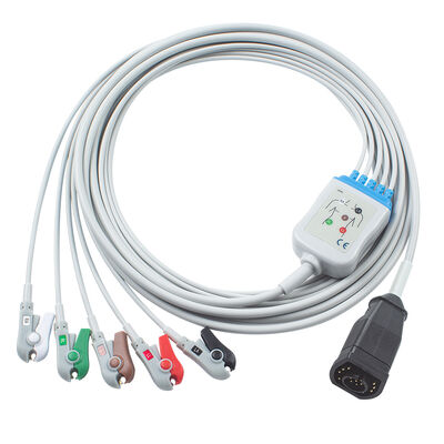 Zoll 15Pin tek parça EKG Kablosu ve kurşun teller