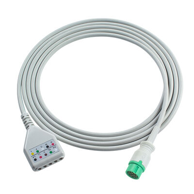 Biolight 12Pin 3 5Lead EKG Trunk Adaptör Kablosu O-ximax Tech AnyView A2 A6 A4 A8 Q7 Q5 EKG Uzantı Kablosu Din Stili