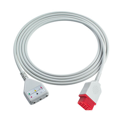 Biolight 12Pin 3 5Lead EKG Trunk Adaptör Kablosu O-ximax Tech AnyView A2 A6 A4 A8 Q7 Q5 EKG Uzantı Kablosu Din Stili