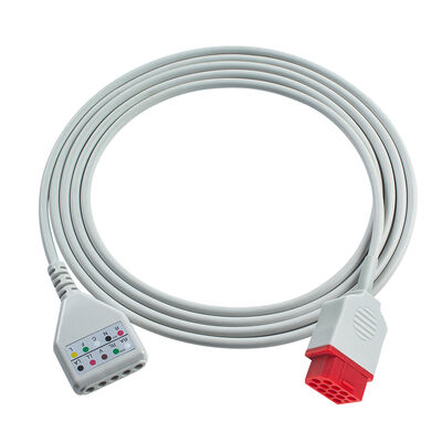 Biolight 12Pin 3 5Lead EKG Trunk Adaptör Kablosu O-ximax Tech AnyView A2 A6 A4 A8 Q7 Q5 EKG Uzantı Kablosu Din Stili