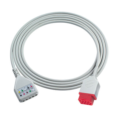 Biolight 12Pin 3 5Lead EKG Trunk Adaptör Kablosu O-ximax Tech AnyView A2 A6 A4 A8 Q7 Q5 EKG Uzantı Kablosu Din Stili