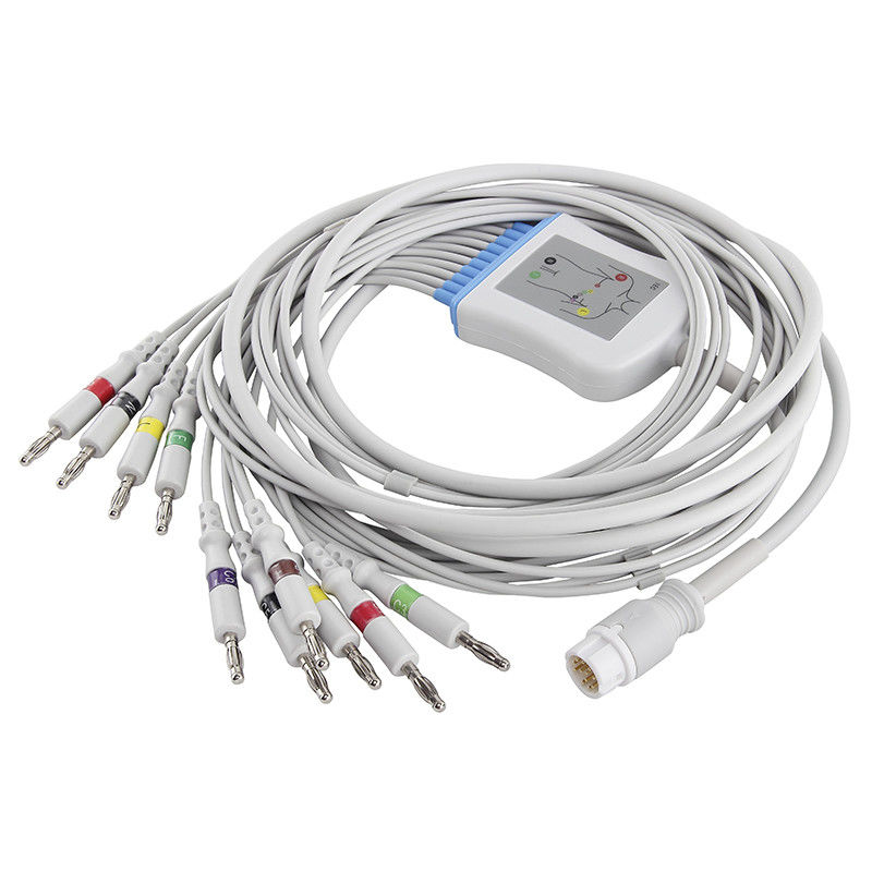 P-Hilips/HP M17770A M1771A M2461A EKG Kablosu ve Kurşun Telleri IEC 4.0 Muz Konektörü