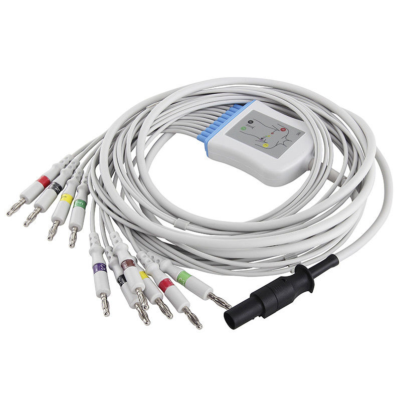 Mortara EKG Kablosu 60-00180-01 Kurşun Teller IEC 4.0 Muz Konnektörü