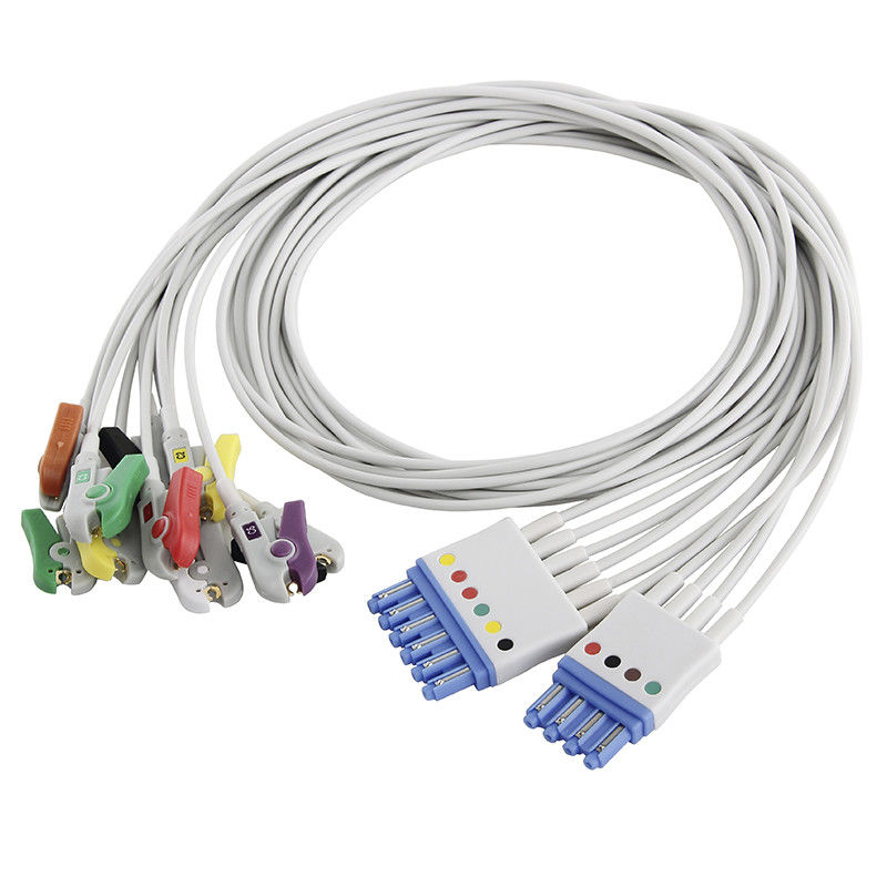 P-Hilips 4+6 EKG Kabloları TPU Malzemesi IEC 4.0 Muz EKG Kabloları