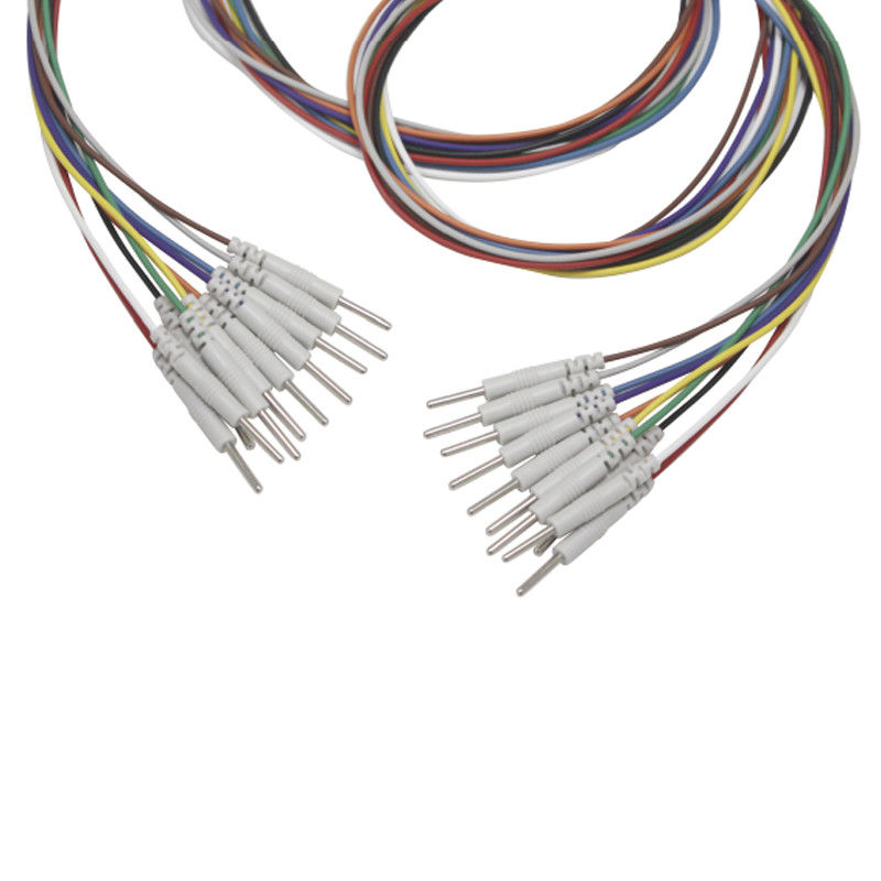 3.5 Mono Plug Grabber - 2.0mm pin EEG Kapak Elektrotları Kaplamalı nikel EEG EMS Leadwires Elektrot