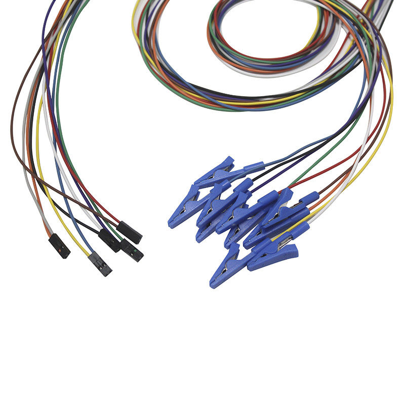 DuPont 2 Pinli Fiş Kavrayıcı timsah Klipleri Timsah Klipsi EEG Elektrotları Leadwires EEG EMG Kurşun tel Elektrot