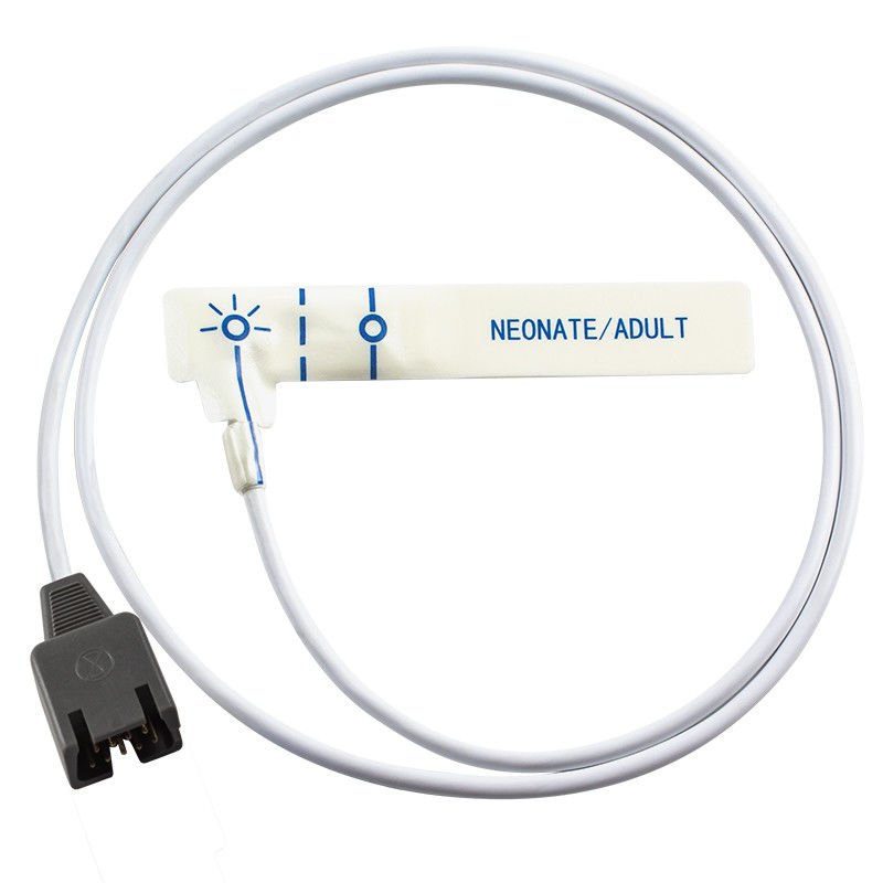 Beyaz köpüklü bir kere kullanımlık SpO2 Sensörü DB9 9Pin Rad-7 Rad-8 85CM için