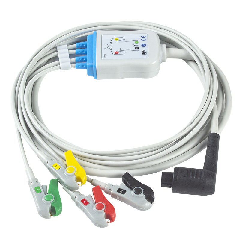 Corpuls 3 EKG Kablosu ve Kurşun Teller 4 Kurşun Uzuv IEC Klipsi 11pin Konnektör EKG Kablosu