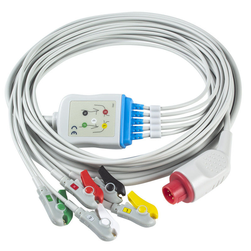 Bionet BM3/5 EKG Kabloları ve Kurşun Telleri 5 Kurşunlu IEC Klipsi 8Pin Konnektör EKG Kablosu