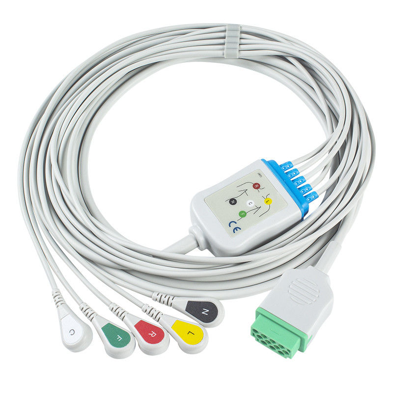 GE Marquette CBM-05NA-10AS-0001 EKG Kabloları ve Kurşun Teller 5 Uçlu IEC geçmeli 11pin Konnektör EKG Kablosu