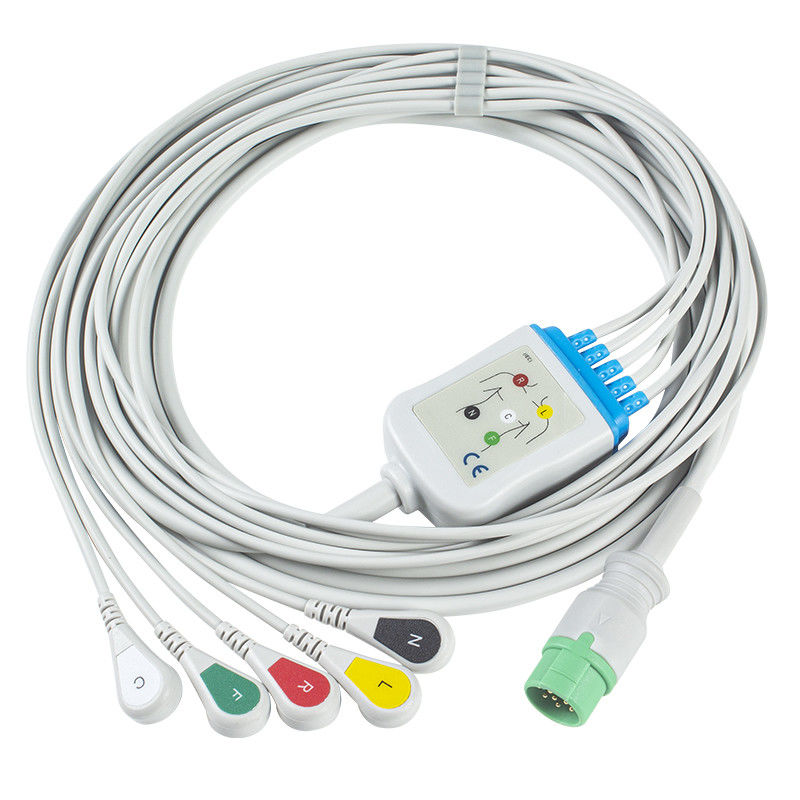 Biolight BLT EKG Kablosu ve Leadwires 5 Kurşunlu IEC Klipsi 12Pin C2557P0 EKG Kablosu