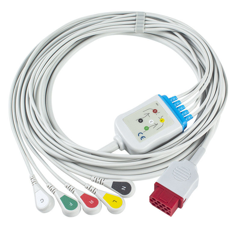 Bionet Yeni BM3 BM5 BM7 5 Kurşunlu EKG Kabloları ve Kurşun Teller Geçmeli EKG Kablosu IEC 12 pin