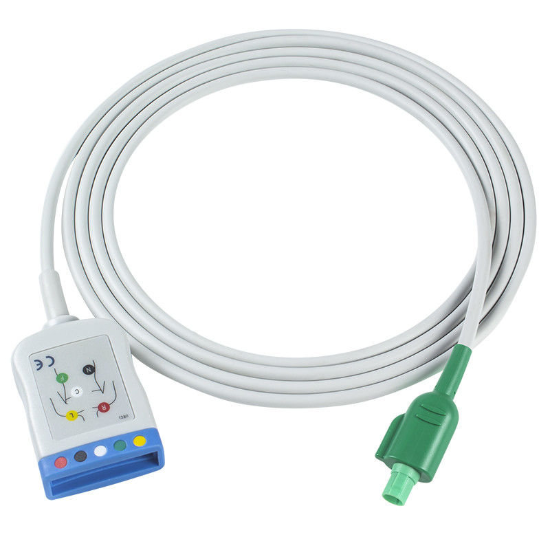 Datascope/Maquet/Getinge 12 Pin EKG Kök Kablosu EKG'ye 5 Kurşun Kablosu IEC AHA Tek Pin EKG Kurşun Kabloları