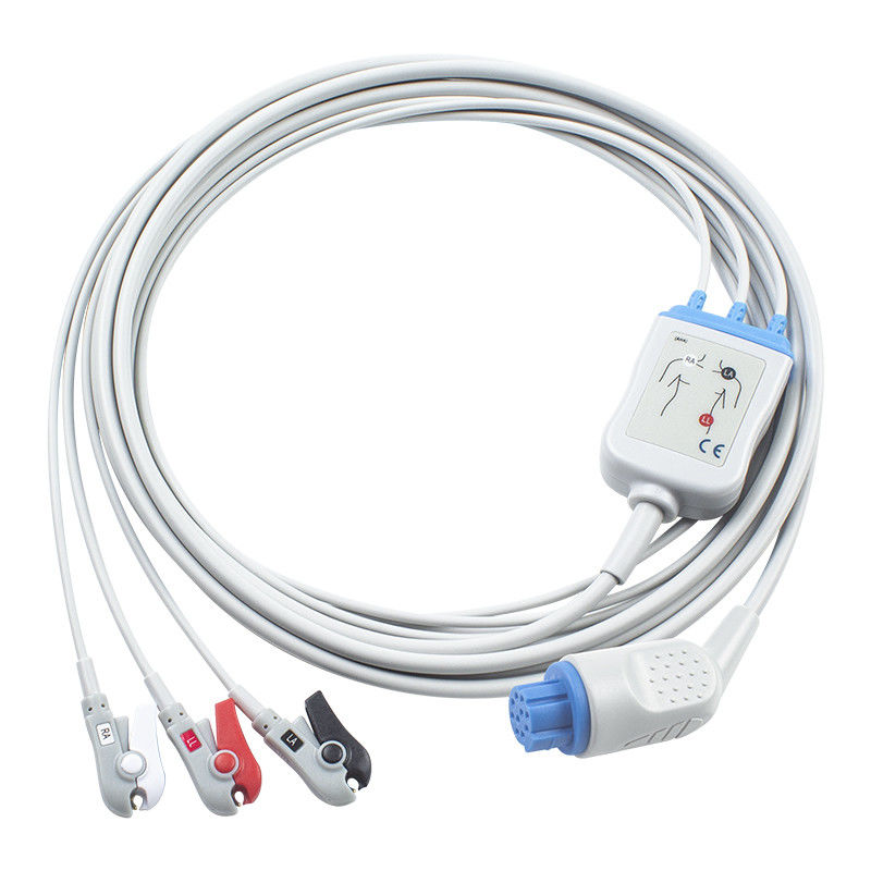 Artema için S&W uyumlu Doğrudan Bağlantı EKG Kablosu ve Kurşun Kabloları 3Lead AHA Grabber