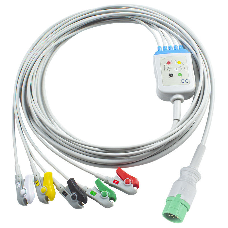 Kontron Ok Uyumlu Doğrudan Bağlantılı EKG Kabloları ve 5Lead IEC Grabber için kurşun kabloları