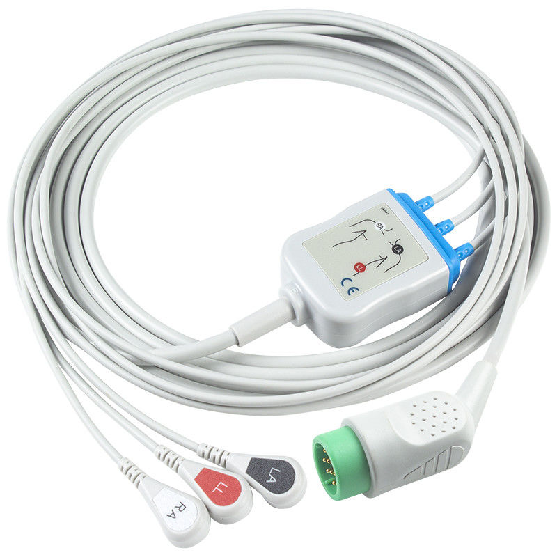 Stryker > Med-tronics > Physio Control uyumlu Doğrudan Bağlantı EKG Kablosu ve Kurşun Kabloları - 11110-000029
