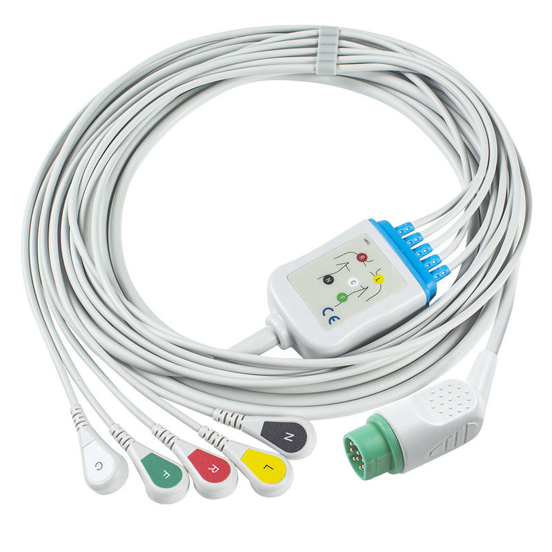 Uyumlu S-iemens Drager 5 Lead Iec Snap Ecg Lead Kablo / Ecg Lead Kablo Set