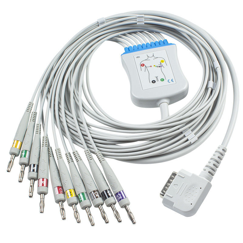 Kenz EKG Kablosu K131 Muz 4.0 Kablosu 108 109 110 1210 1211 601 Cardico 302 IEC Doğrudan Bağlantılı EKG kablosu