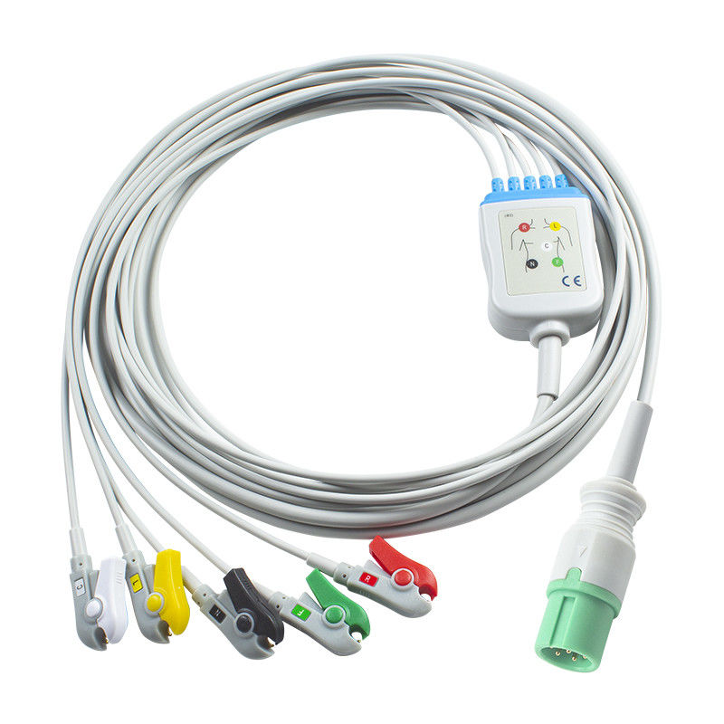 Contec EKG Kabloları ve Leadwires 7pin Connector CMS 7000 8000 5000 Yeni model EKG Kablo 5Lead Grabber