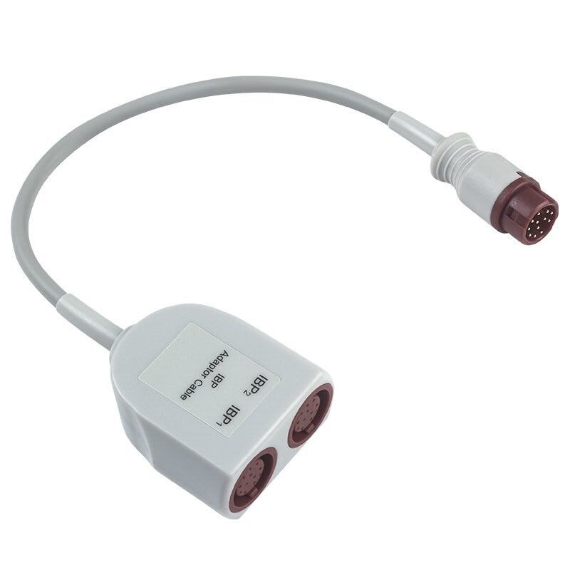 P-Hilips Çift IBP Adaptör Kablosu, 12 Pinli Bağlantı ile, 0.3 Metre Uzunlukta ve TPU malzemesi tıbbi kullanım için