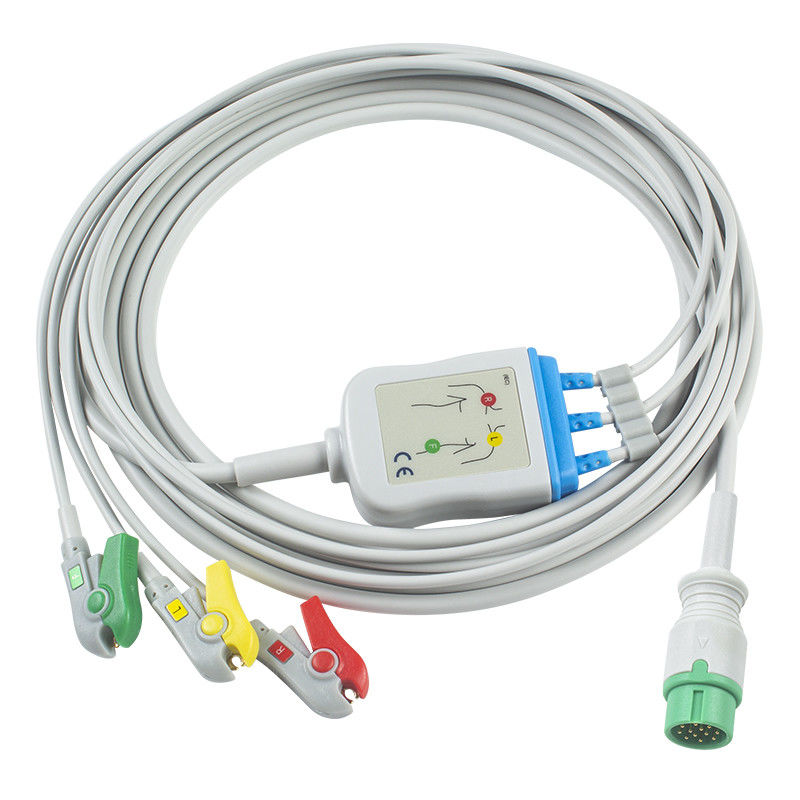 Biolight Q3 için EKG Kablosu Biolight Q5 için A Q S Serisi 3 Lead IEC Grabber In Oximax Tech