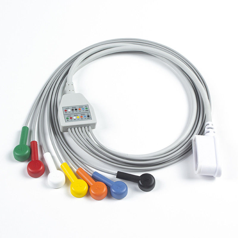 Leadwire Set 7 Leadwire ECG GE SEER 1000 3 Kanal IEC Snap GE SEER 1000 için uyumludur