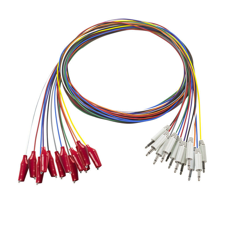 EEG Kablosu 3.5 Mono Plug to Grabber EEG Kapak Kablosu Yumuşak Dış Kablo ile EEG Elektrot Kablosu