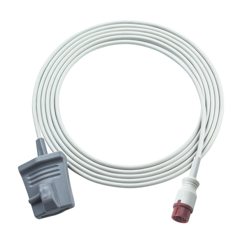 Uyumlu Biolight S12 Yetişkin Kauçuk ucu SpO2 Sensörü Biolight M12 S M Serisi 9Pin 3.0M