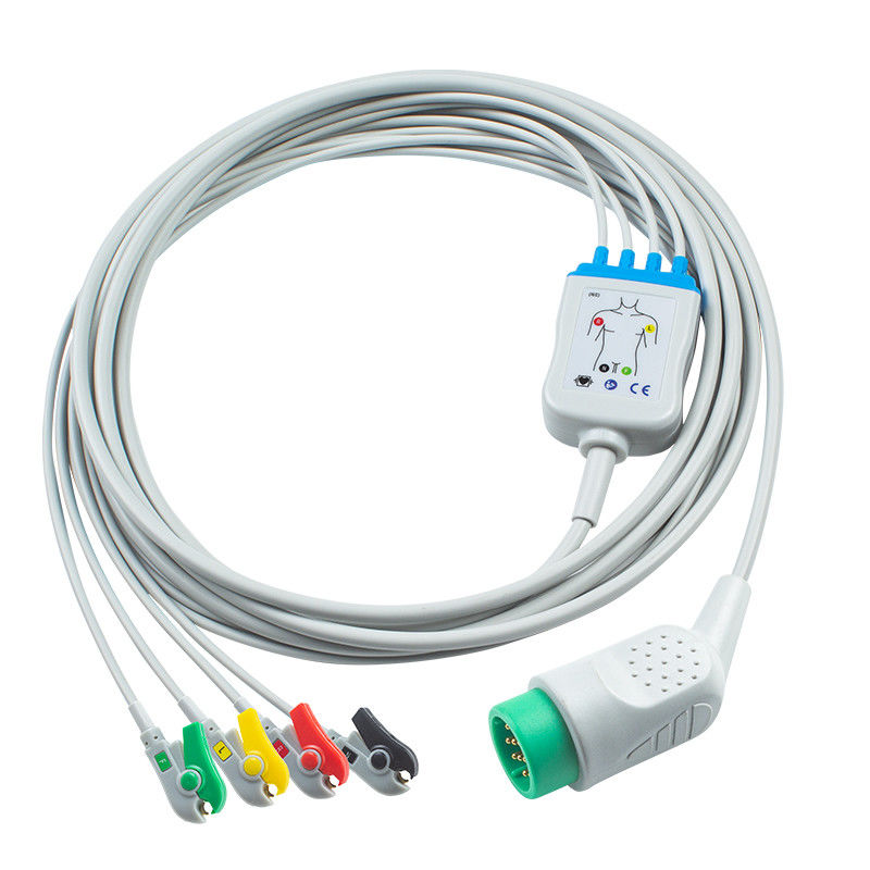 Medtronic Lifepak 20e AHA/IEC Renk Kodlaması için 4Lead EKG Kablosu