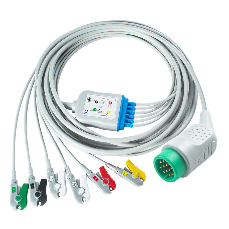 Uyumlu Medtronic Lifepak 20e 6Lead EKG Kablo IEC Grabber For For Lifepak 12 20e 15 120