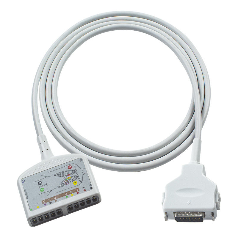 KardiMax FX-7202, CardiMax FX-7402, CardiMax FX-7101 için uyumlu Fukuda Denshi 10Lead EKG Kablosu