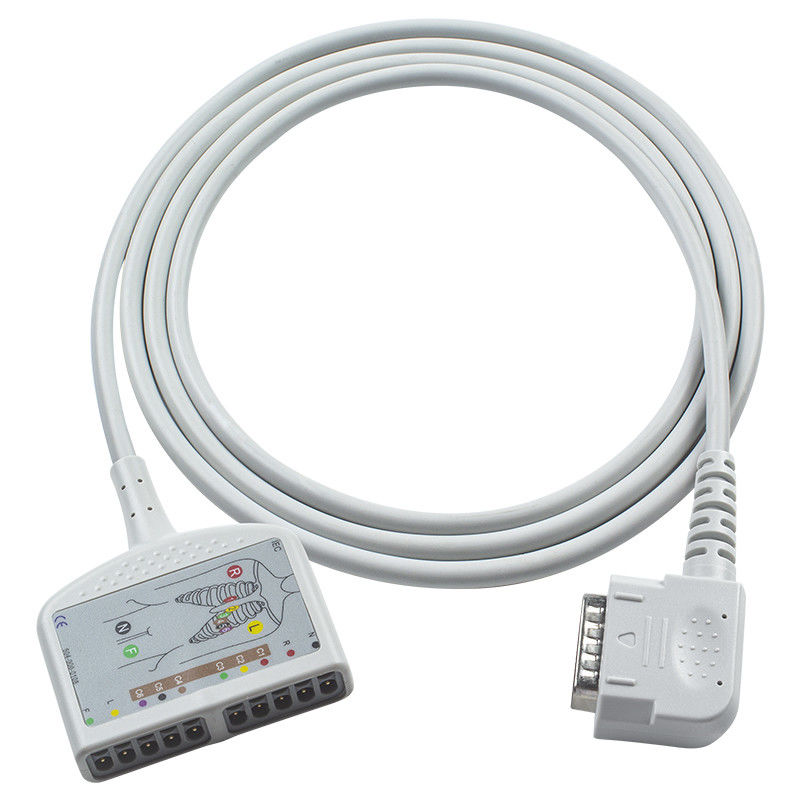 Latekssiz 15Pin 10Lead EKG Kablosu IEC/AHA için 108 109 110 1210 1211 601 Cardico 302