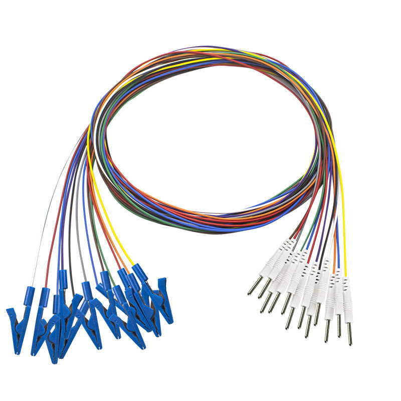 Din 2.0 fiş Kapmak EEG Kap Timsah Timsah Klip Elektrotlar Kaplama altın EEG EMG Kurşun Teller Elektrot