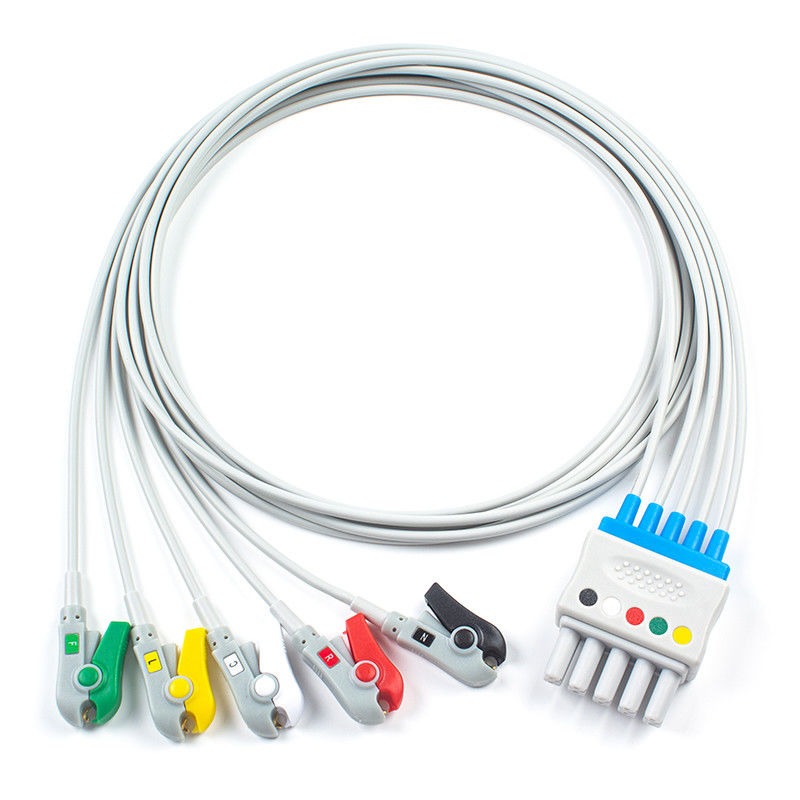 Siemens Drager EKG Leadwires 5956359 MP03414 Set 5 Kurşun Kapma Klipsi Çift 5 Pimli Konnektöre