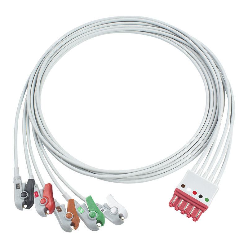 P-hilips M1978A M1976A 989803125881 EKG Leadwires 5 Lead Cable Lead wire IEC Clip MP 40 IntelliVue M1167A HeartStart MRx