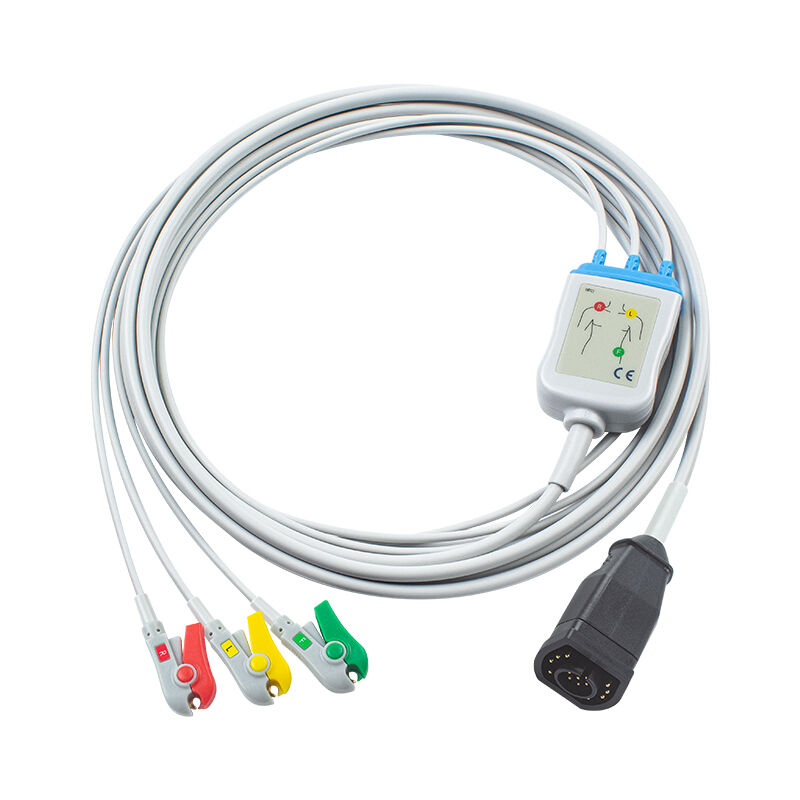 Zoll 15Pin tek parça EKG Kablosu ve kurşun teller