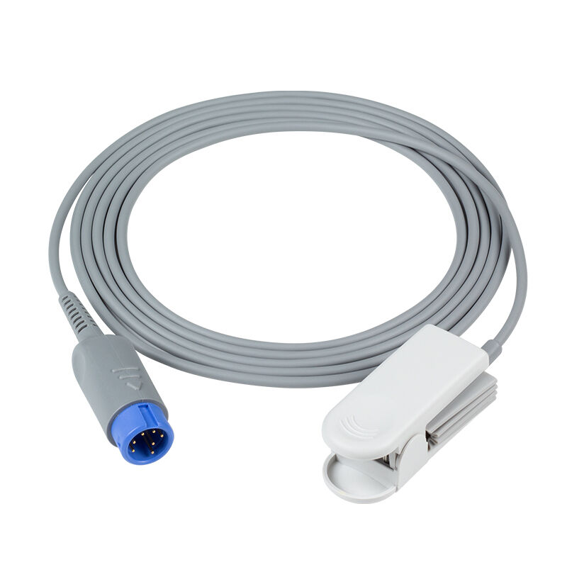 Edan 7 Pin V5 V8 IM20 IM3 IM3X IM10X IM12 Tek Yönlü Yetişkin Parmak Klipsli SpO2 Sensörü 02.57.225029