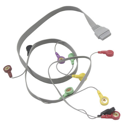 Edan SE-2003 SE-2012 Holter EKG Kablosu Hasta Kablosu 10 Uçlu IEC Snap Elektrot Uçları